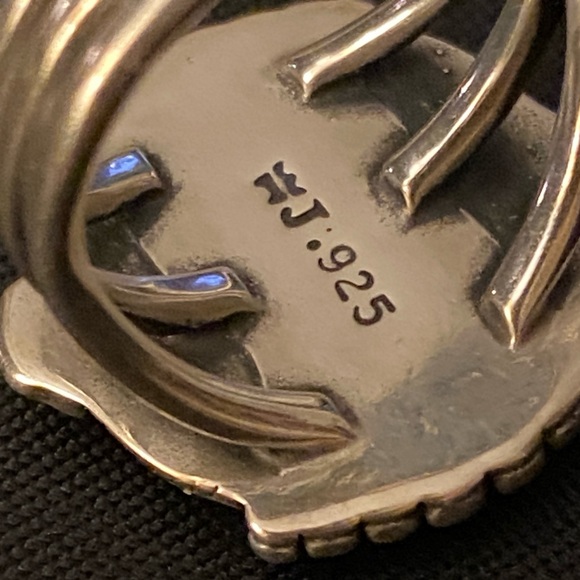 Wilson Jim signed Turquoise and Sterling Ring - Picture 6 of 6